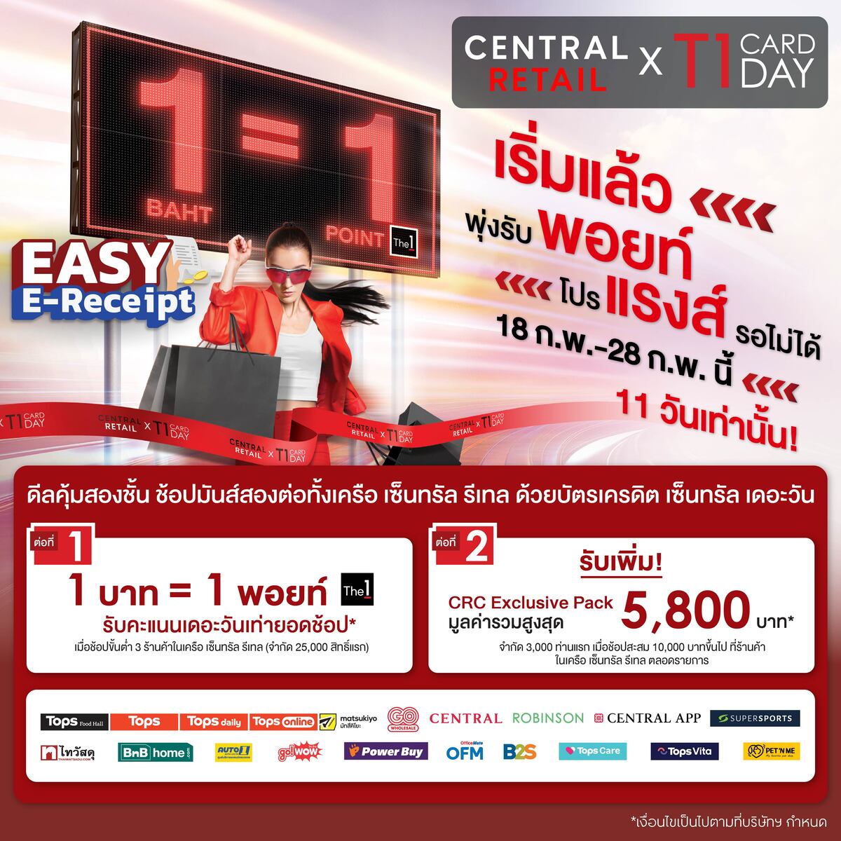 Central Retail x T1 Card Day พุ่งรับ พอยท์ โปรแรงส์ รอไมได้